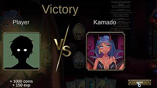 Succubus Kamado involves feet and demon submission in this monster hentai game