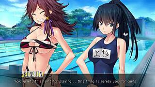 Commander babes enjoy intense sex scenes in anime game