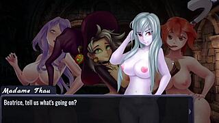 Narrating the halloween sex party with juicy girls in the hentai game.