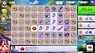 Maid servant with big tits gets wild in HornyVilla gameplay action