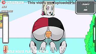 Harley Quinn polne scene z veliko ritjo, creampiejem in orgazmom v Hole House hentai