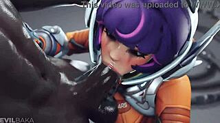 Compilație Bimbo Doll Overwatch HMV PMV SFM Hentai Anime cu blowjob