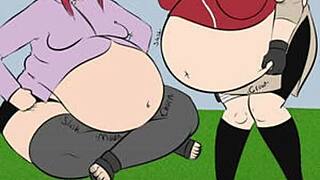 collection of fat anime pictures with various styles and themes