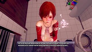 3D Redhead Milf With Big Tits And Oppai Strokes Your Giant Cock While Licking It