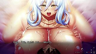 big tit girl takes blowjob and creampie fucking on christmas in hentai style