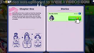 Maid servant with big tits gets wild in HornyVilla gameplay action