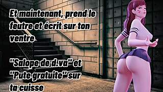 Hey, wanna dive into this Hentai JOI with French D.Va dominating in Overwatch assfucking fun?