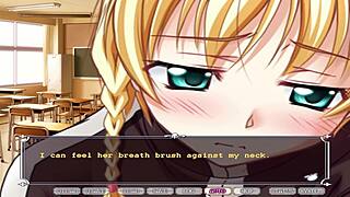 blonde princess chris enters the classroom in princess waltz game for uncensored moments