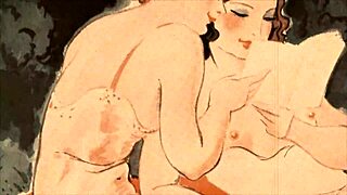 Vintage Erotic Drawings in Bold Retro Style