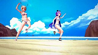 uh, these azur lane characters in hentai mmd... i mean, the 3d anime stuff is just so hot, y'know?