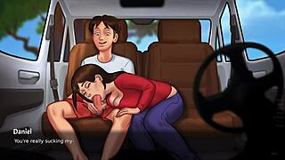 Wow! Busty Stepmom Sucks Huge Cock with Sloppy Skills!
