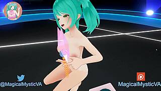 I grind my cute body on this magic wand till I cum hard, says magical girl vtuber