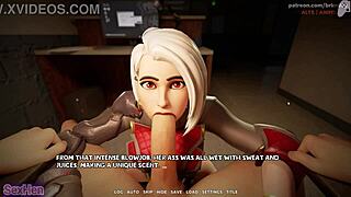 Blonde Huge Ass Sucks Cock, Craves Cum Inside Pussy. Runrunrun Hentai Games P1 Explodes!