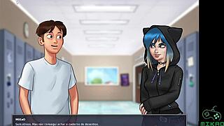 Hey, guess what? I’m your art professor in Summertime Saga Ep 105, teaching wild lessons!