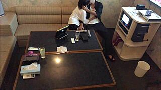 hey, this Japanese couple got so turned on at karaoke they just had to do it! 😜