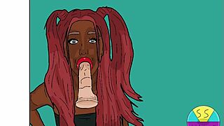 Cartoon Ebony Compilation Packed with Hardcore Action