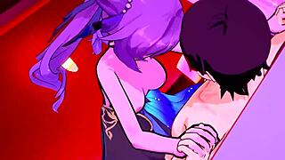 keqing's intense sex at love hotel makes me cum and squirt hard - genshin impact hentai