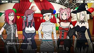 Hey, wanna see Naruto's Kunoichi Trainer Dinaki V0.13? Part 44 has Halloween tricks with R Milos by Loveskysan69!