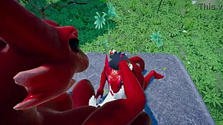 Messy Kobold Threesome with Furry Futanari in Wild Group Game Action