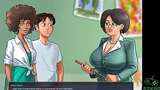 Hey, guess what? I’m your art professor in Summertime Saga Ep 105, teaching wild lessons!