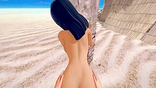 dude, pov sex with nico robin on the beach is unreal - one piece action!