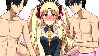 the goddesses ishtar and ereshkigal faced a wild gangbang in this hentai joi tale