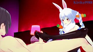 Usada Pekora from Hololive Vtuber Experiences Intense Creampie Sex in Cute 3D Outfit during Sexy Anime Hentai Teen Scene