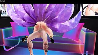 Ahri KDA Riding Like Slut IMVU Costumes Big Cock Akali KDA Cock League of Legends Hentai Anime