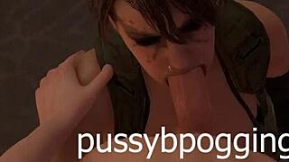 Man, I’m all over this... Quiet sucking dick with true facial in 3D blender animation!