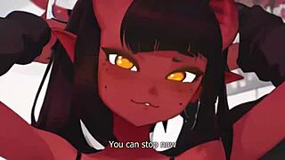 Little succubus grabs a toy for futa bdsm joi with assfucking femdom instructions