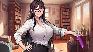 jol anai hentai where your femdom teacher punishes with dildo and toys in spanish voice.