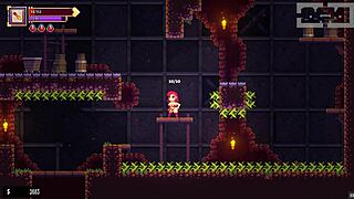 scarlet maiden in hentai game pornplay episode 3 receives hot standing creampie from big cock in mask dungeon with bdsm maid role