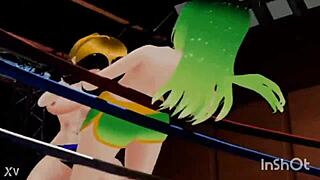 Hentai boxing match with epic tits on display! 🥊