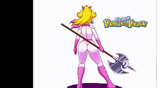 peach, rosalina, and daisy get wild with dildo toys and anal licking in this big ass princess hentai compilation