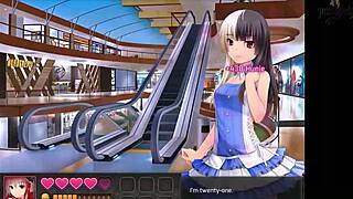 huniepop uncensored part 7 features redhead with big tits in alien bikini beach scene