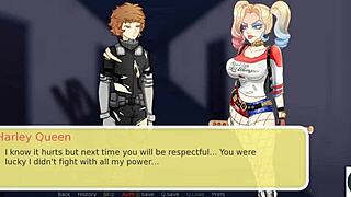 Harley Quinn Gives Sneaky Blowjob And Titty Fuck To Monster Cock In Dc Comics Quickie With Big Ass Action