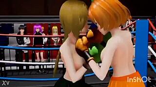 Hentai boxing match with epic tits on display! 🥊