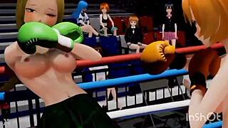 Hentai boxing match with epic tits on display! 🥊