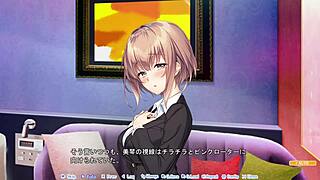 Yuzuki Mikoto and Akizuki share a tender moment in Yubisaki Connection mini fandisk scene 2.