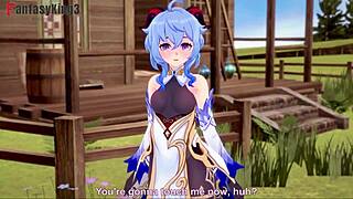 Ganyu, Bokong Gede Lu Pas Banget Buat Creampie di Kostum Gitu