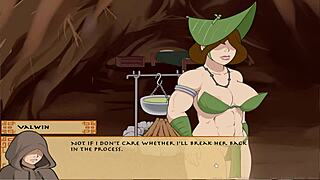 korra strokes huge cock in swamp handjob scene