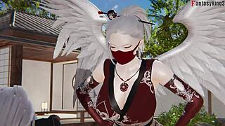 In this fantasy show, 2B takes a steamy bath before getting fucked in the shower. Full 1-hour 3D oppai movie on Sheer FantasyKing3.