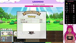 oh man, this vtuber lewdneko is playing evenicle part 3 with cute moaning creampie