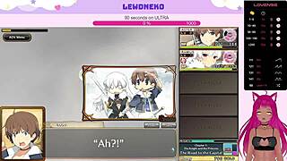 oh man, this vtuber lewdneko is playing evenicle part 3 with cute moaning creampie