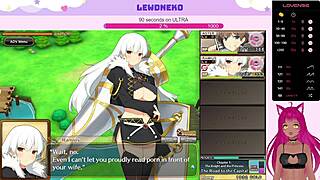 oh man, this vtuber lewdneko is playing evenicle part 3 with cute moaning creampie