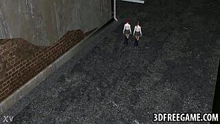 Hot 3D Lesbian Babe Licking Wet Pussy - Oh My God!