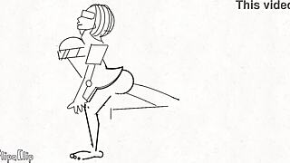 cartoon master dominates with ass and pussy fucking in anime maledom scene 😈💦