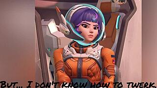 Juno VA Dance Twerk in Azur Lane with Big Ass Overwatch Style