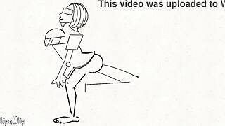 cartoon master dominates with ass and pussy fucking in anime maledom scene 😈💦