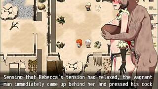 protagonist wears bikini in public and men watch her big ass. she gets nasty creampie and assfucking in rebecca and the sword of nasty curses part 6.